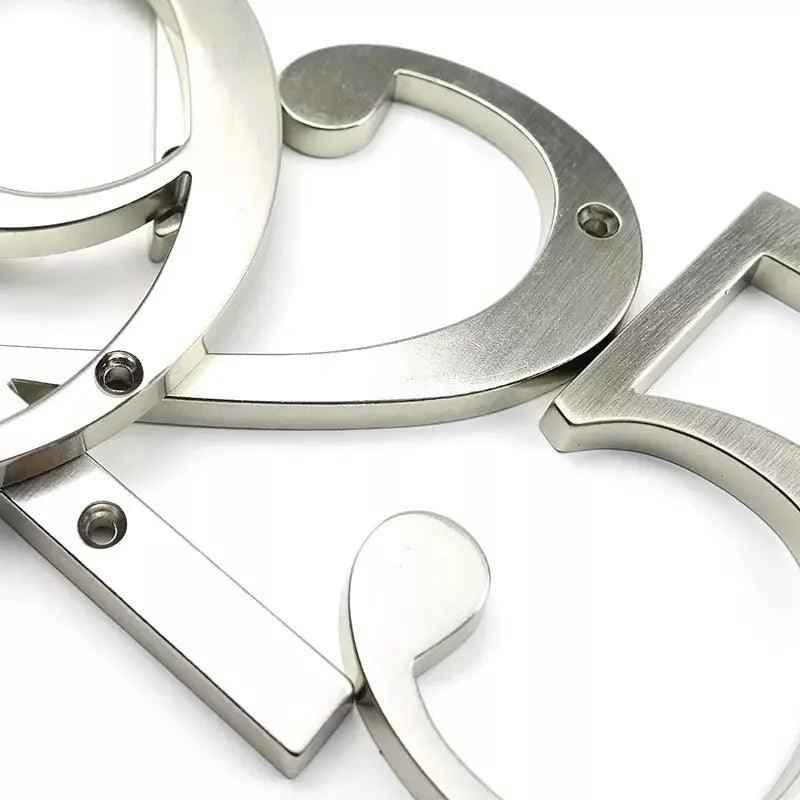 100mm Anodised alloy silver Number "7" (Seven) - Vintique Concepts