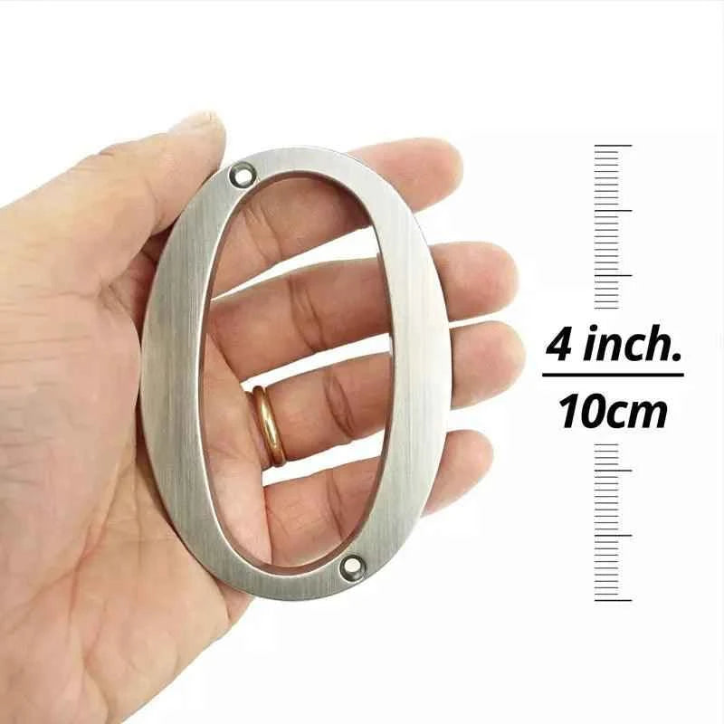 100mm Anodised alloy silver Number "8" (Eight)