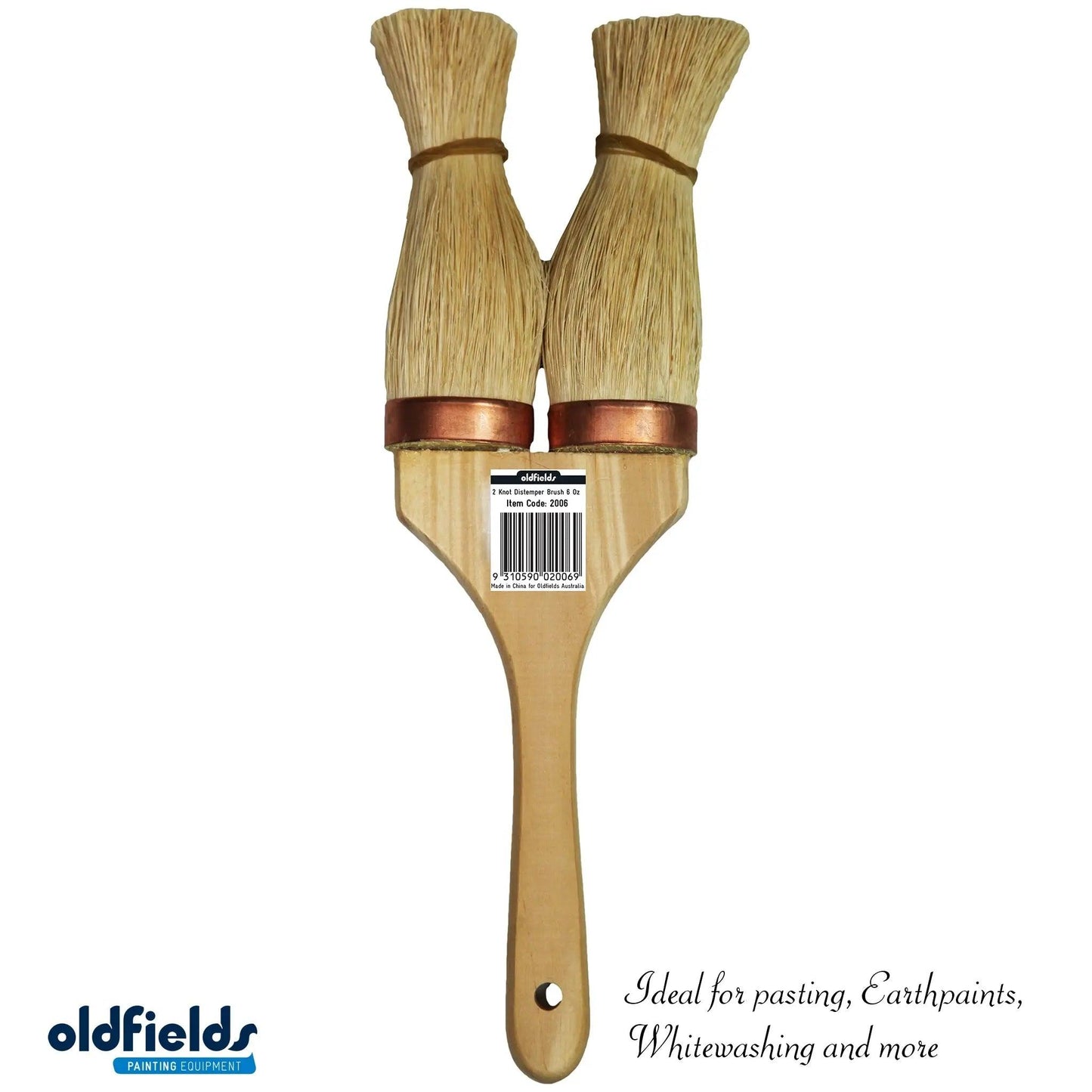 2 Knot Distemper brush, Paste , earthpaints from Oldfields-Vintique Concepts
