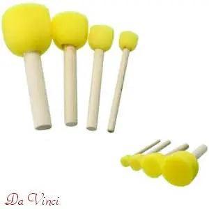 4 pce round paint Stencil foam brush -for dabbing - Vintique Concepts
