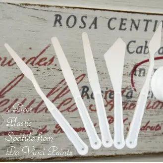 5 Piece Plastic Trade paint Spaula set - Vintique Concepts