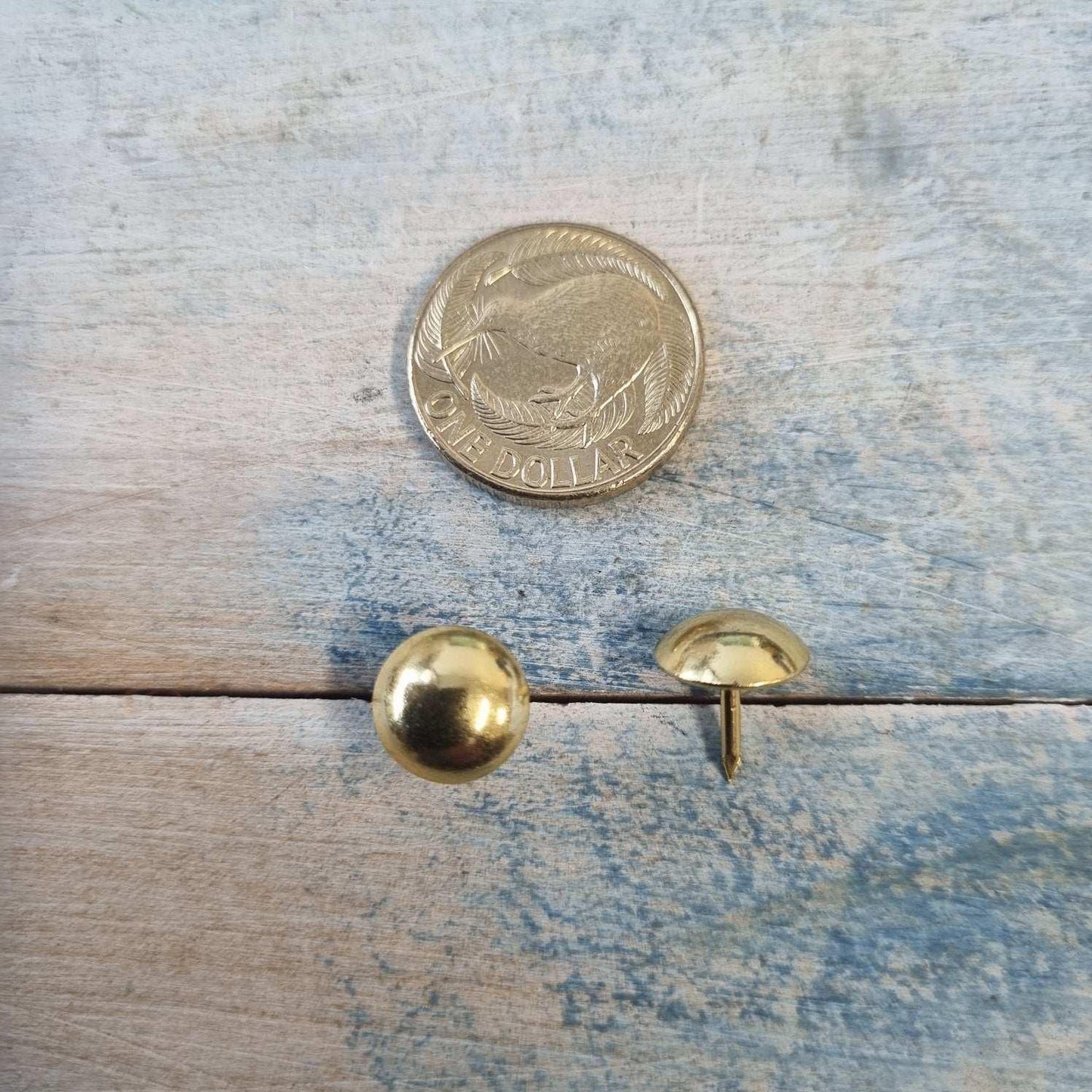 Gold Push Pins or Upholstery Pins (11mm dia) - Vintique Concepts