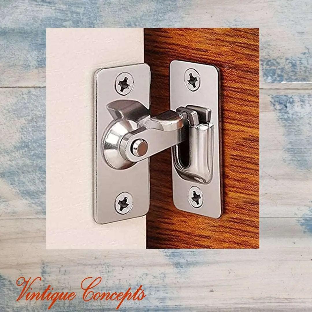 90 degree Right Angle Door Latch Stainless Steel BLACK-Vintique Concepts
