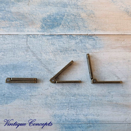 95 degree Bronze small narrow Hinge 32mm long-Vintique Concepts