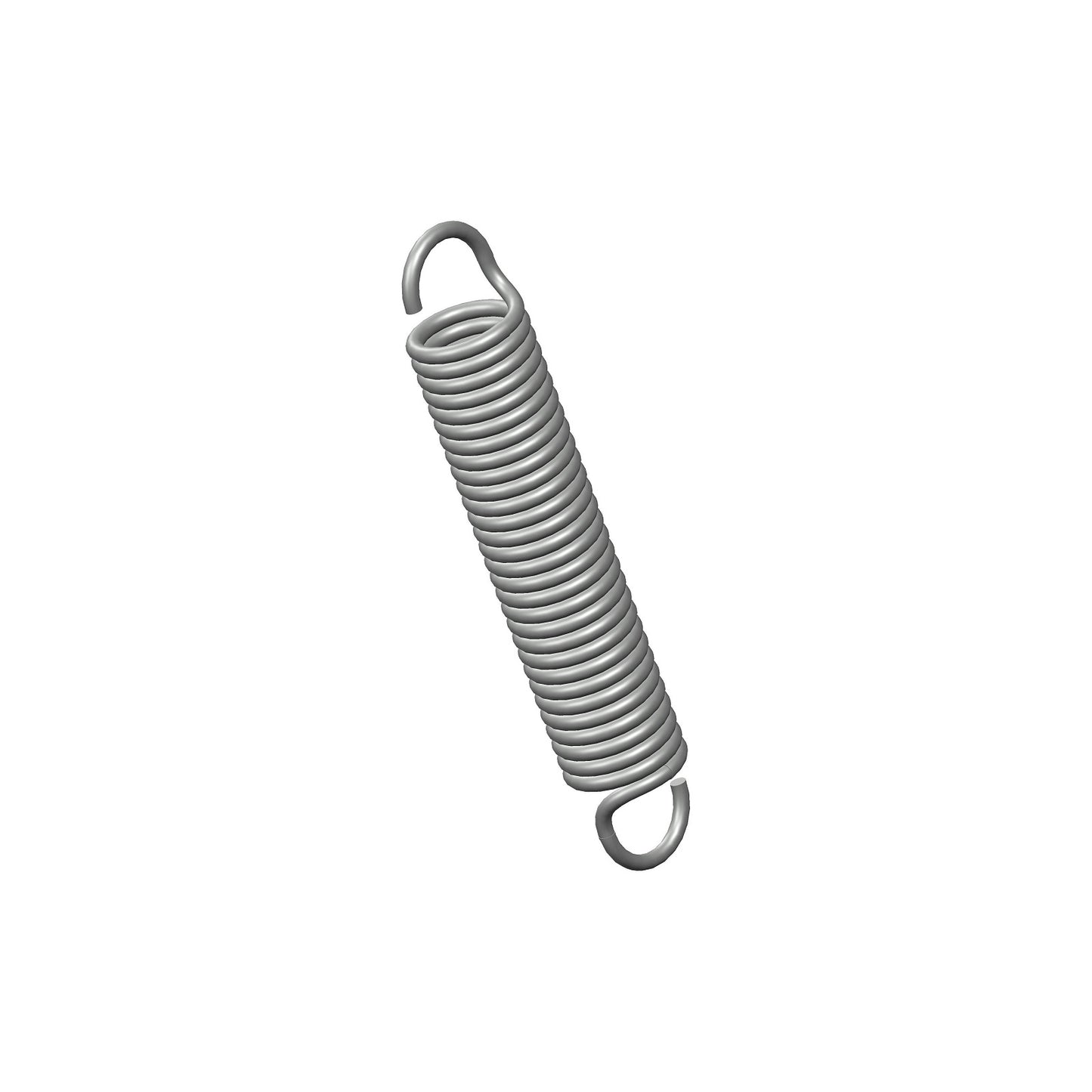 Zinc Extension Spring 38.1mm L ( x 6.35 OD x 0.89 WD) C019
