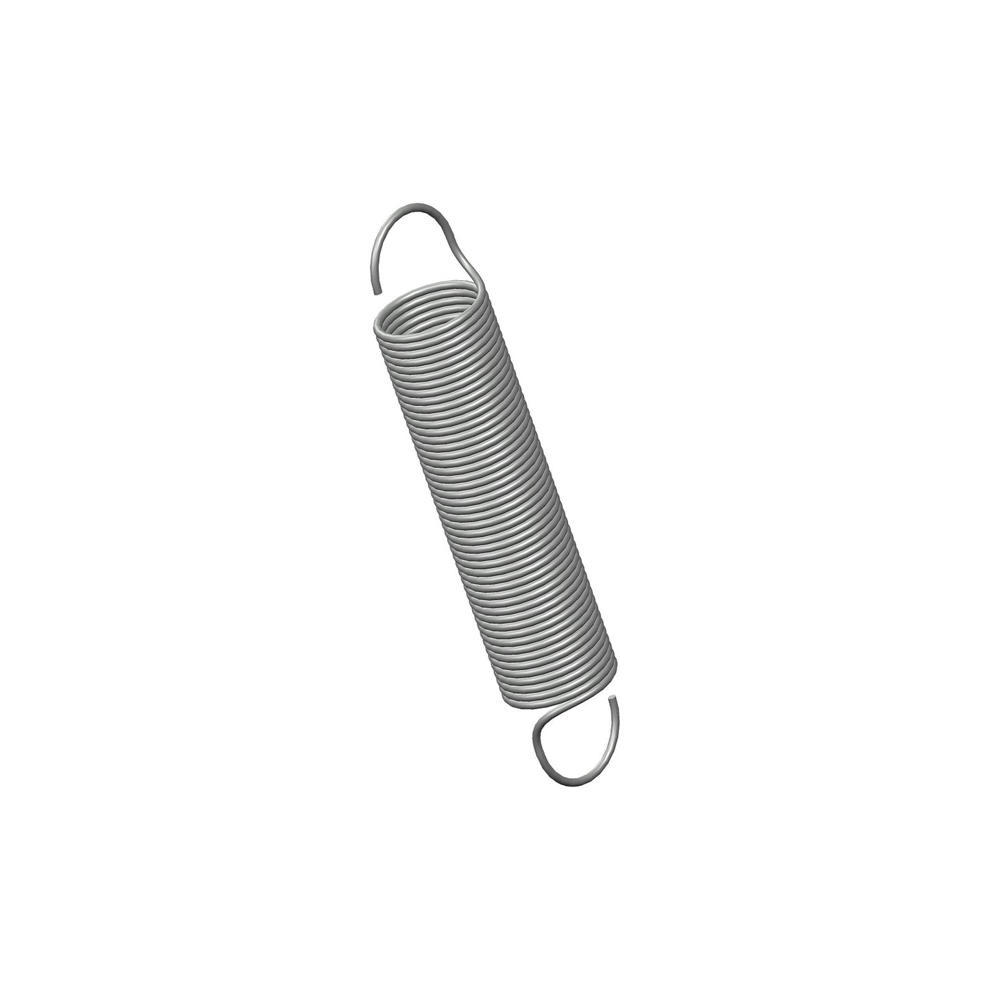 Zinc Extension Spring 47.63mm Long ( x 8.74 OD x 0.64 WD) C077