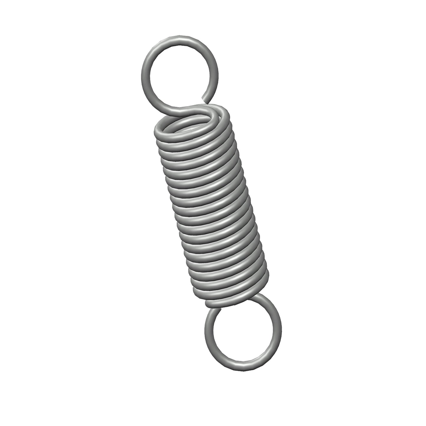 Zinc Extension Spring 63.5mm long (15.88 OD x 1.83 WD) C141