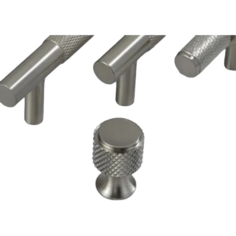"Felino" Sovereign Knurled Cross Brushed Brass cabinet / Drawer Knob 20mm dia-4 Finishes