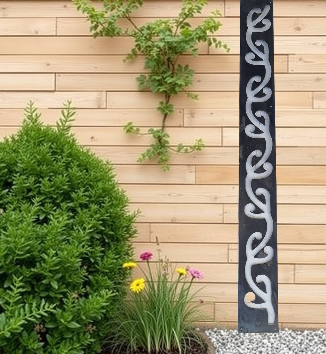 Koru Corten Garden edging Border 105mm high x 1100cm long -Outside-Vintique Concepts