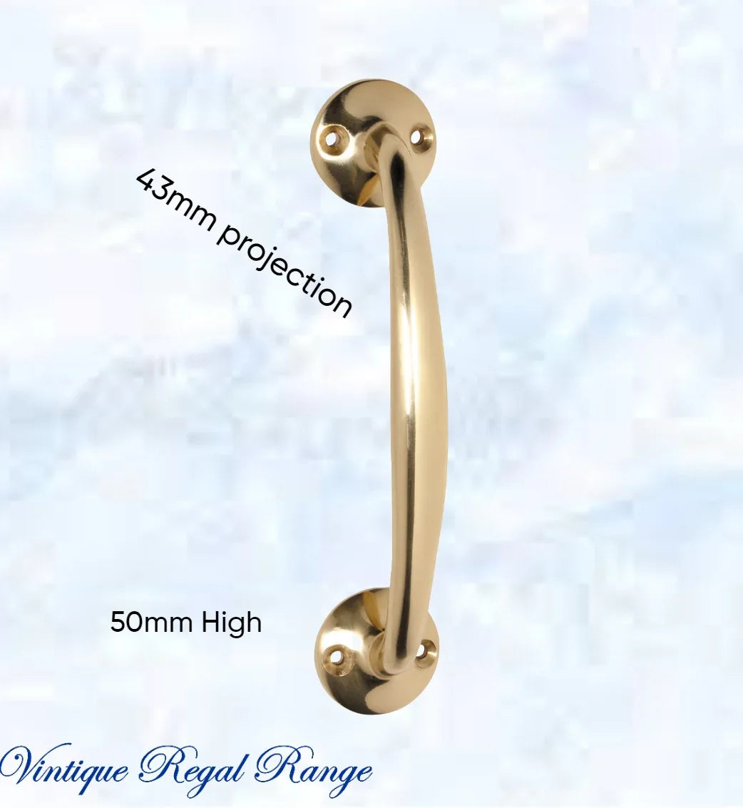 Polished Brass Classico Pull handle (4 sizes) - Vintique Concepts