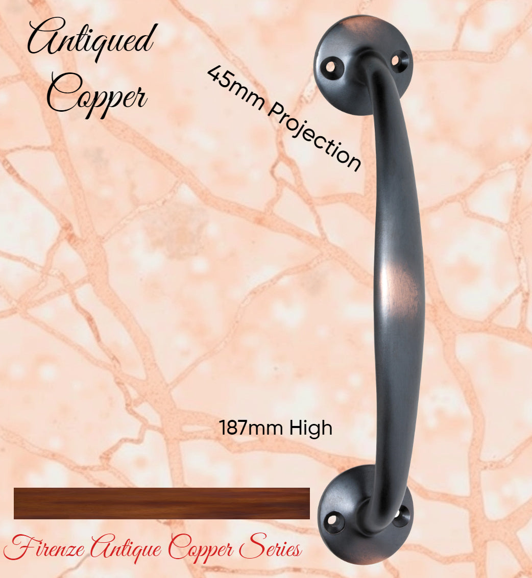 Antiqued Copper Classico Pull handle (4 sizes)-Vintique Concepts