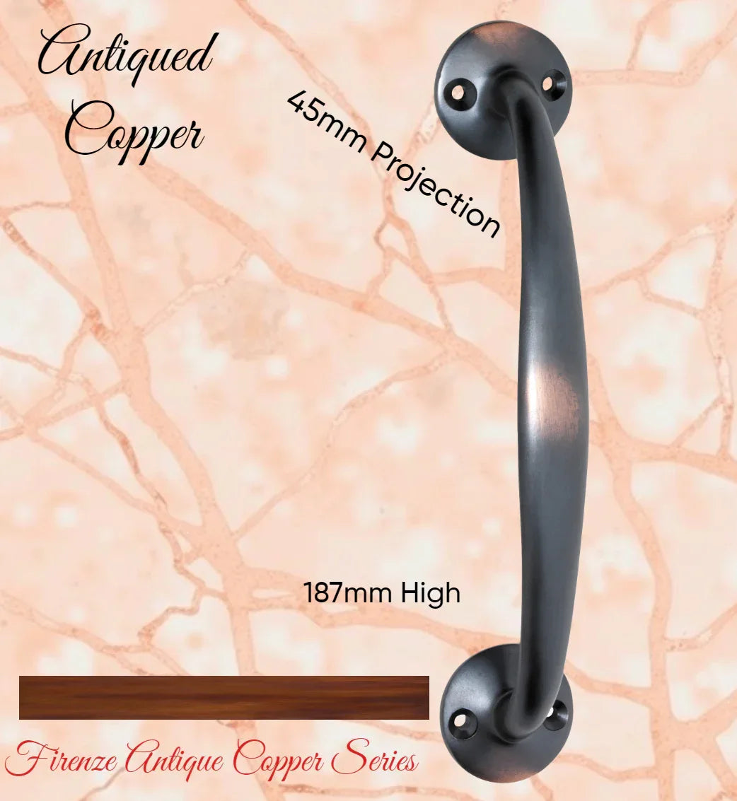 Antiqued Copper Classico Pull handle (4 sizes) - Vintique Concepts