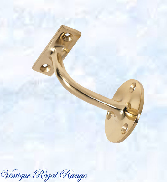 Regal Polished Brass MARY Shelf / handrail Bracket-Vintique Concepts