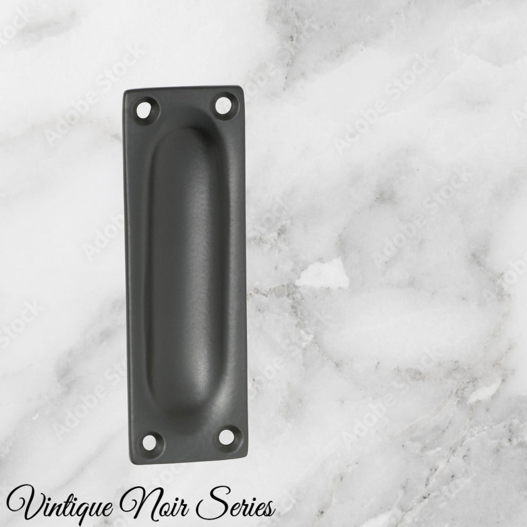Classico Matt Black Flush Pull door handle 88mm x 28mm-Vintique Concepts
