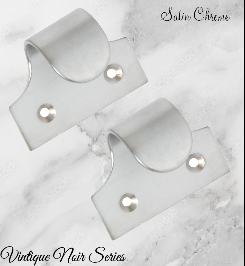 Regal SATIN CHROME Traditional sash window lift 49mm x 40mm-Vintique Concepts