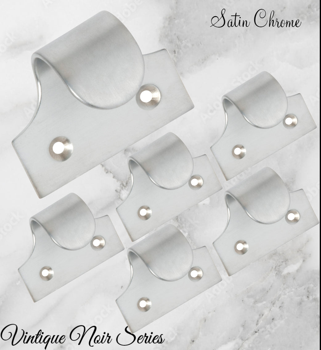 Regal SATIN CHROME Traditional sash window lift 49mm x 40mm-Vintique Concepts