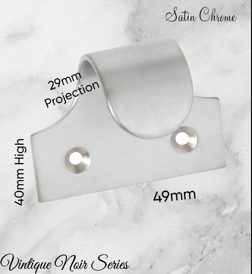 Regal SATIN CHROME Traditional sash window lift 49mm x 40mm-Vintique Concepts
