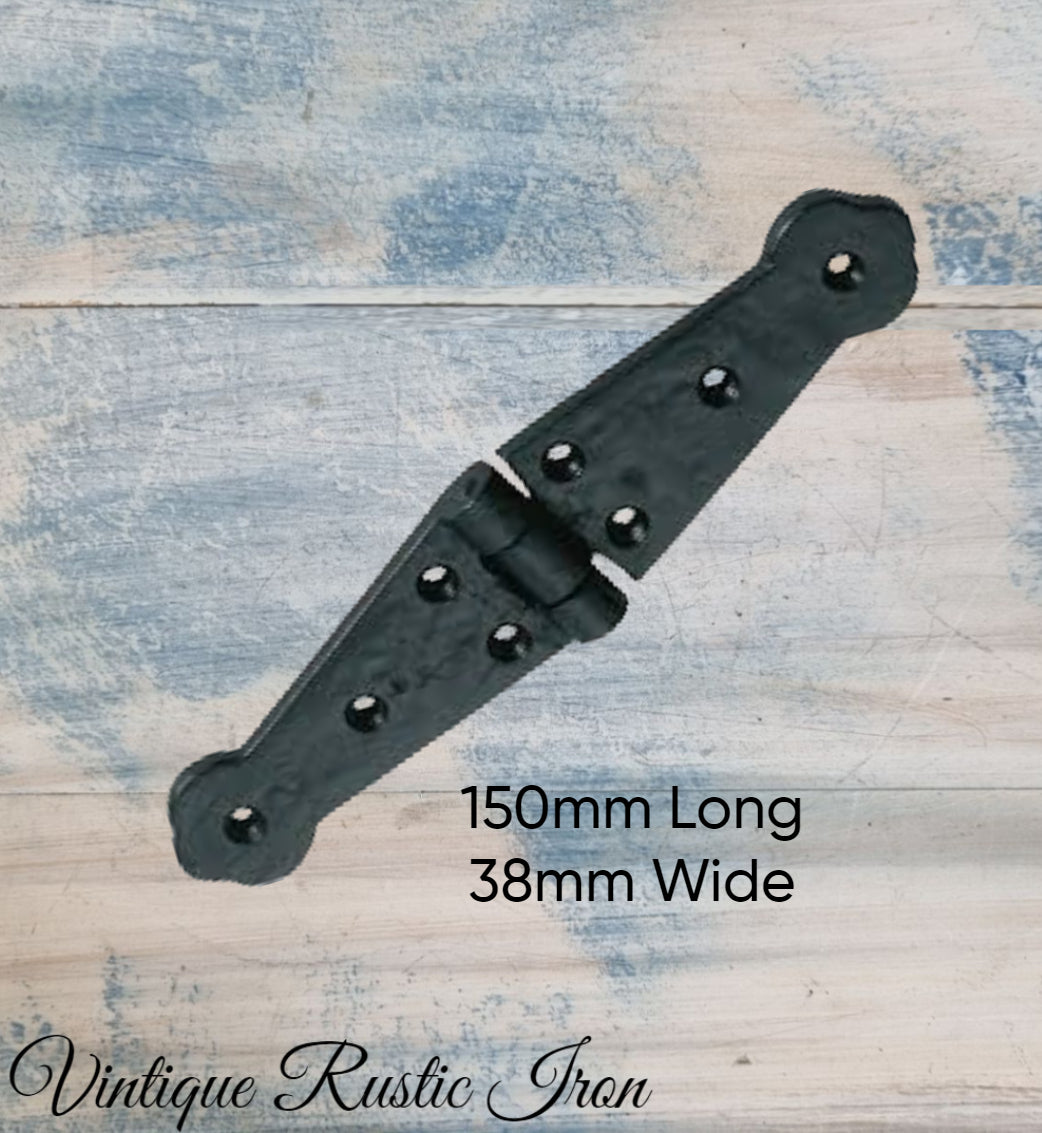 Cast Iron Double long door or gate hinge 150 x 38mm-Vintique Concepts