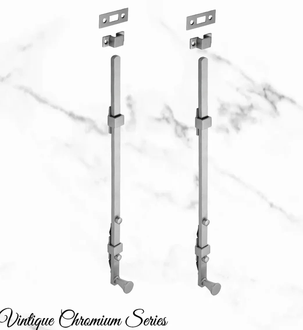 Panic Long Barrel Bolt -soft Satin Chrome 450mm Long - Vintique Concepts