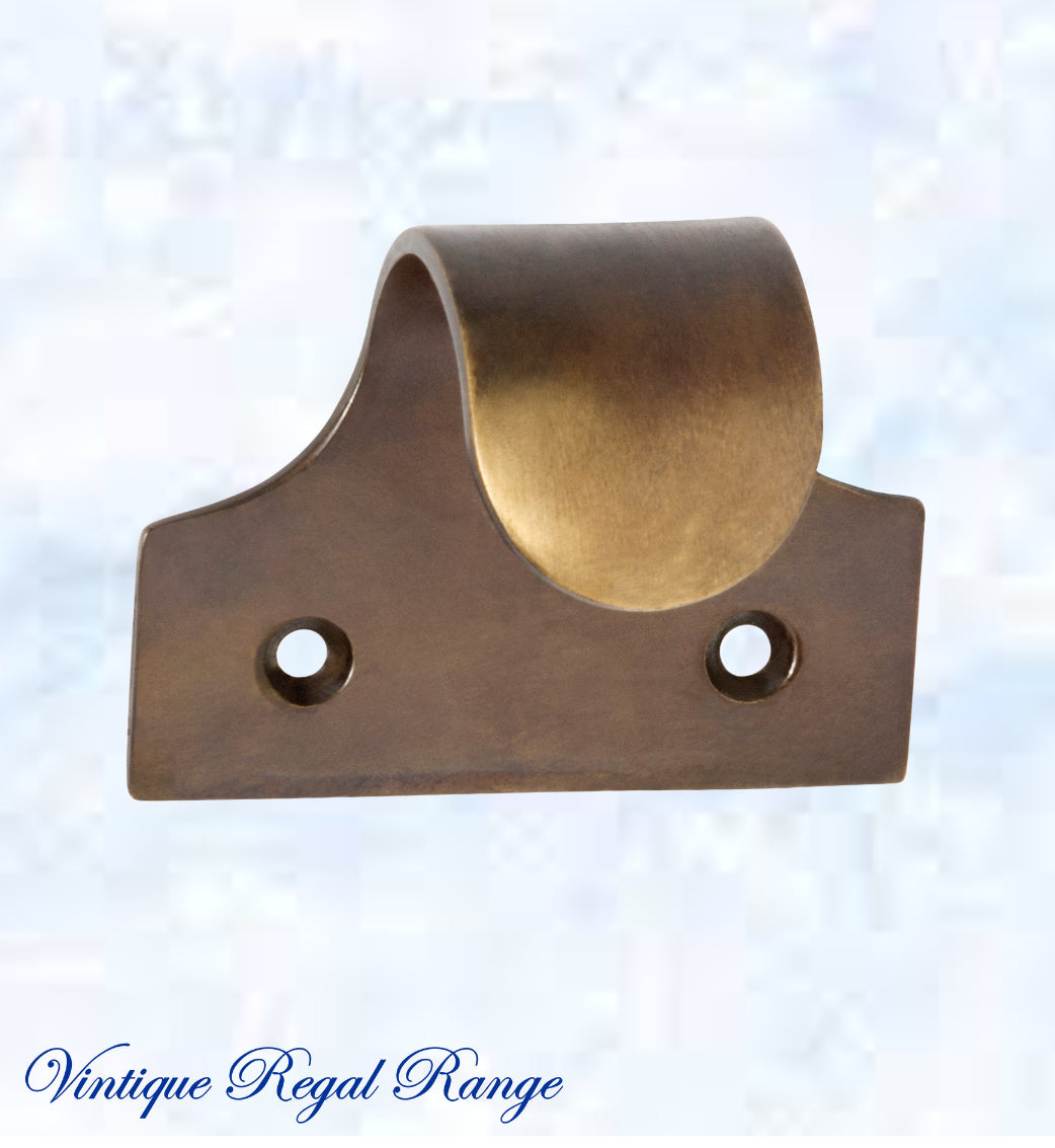 Regal ANTIQUED Brass Traditional sash window lift 49mm x 40mm-Vintique Concepts