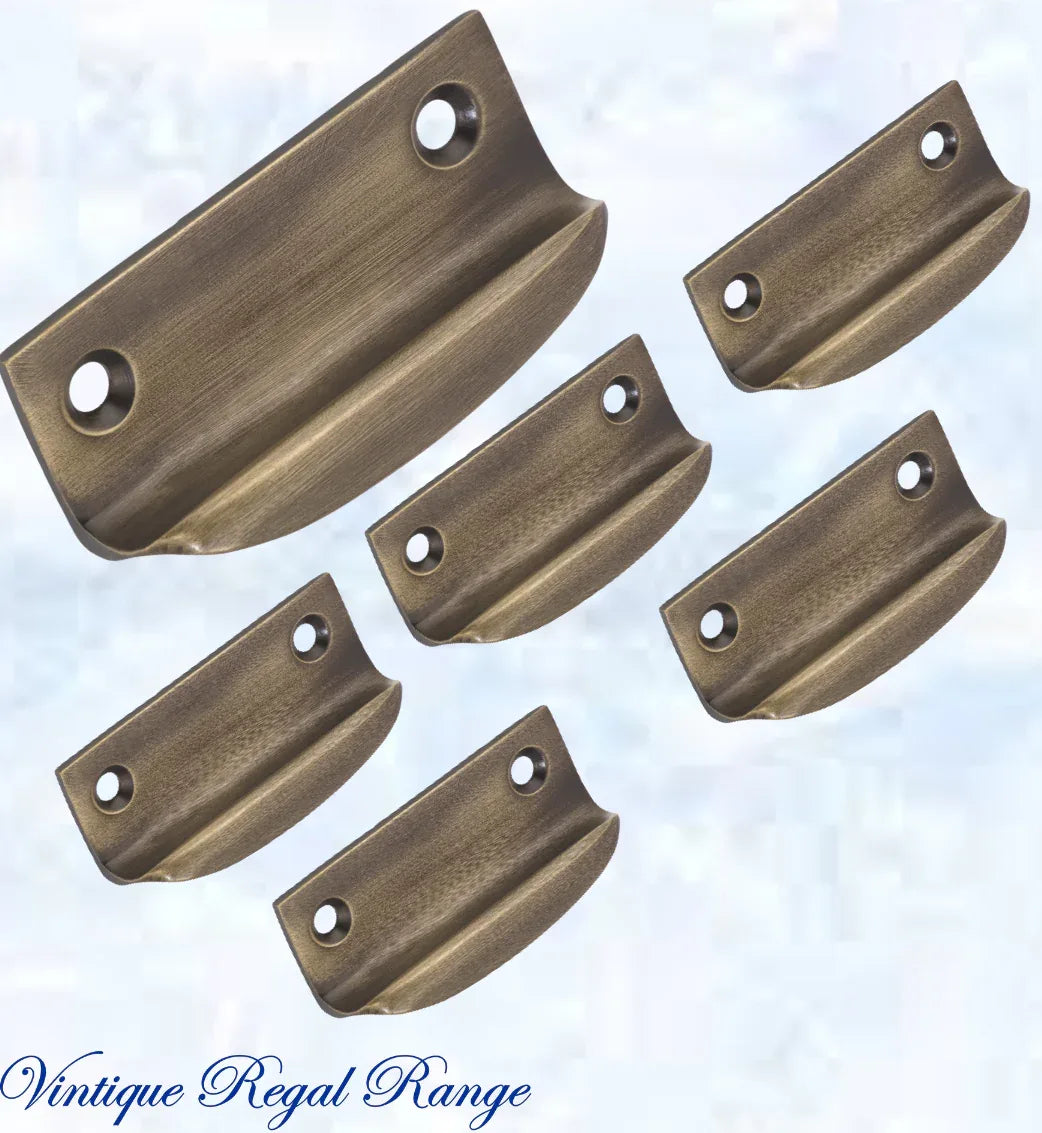 Regal Antiqued Brass sash Lipped window lift 63 x 32mm (Copy) - Vintique Concepts