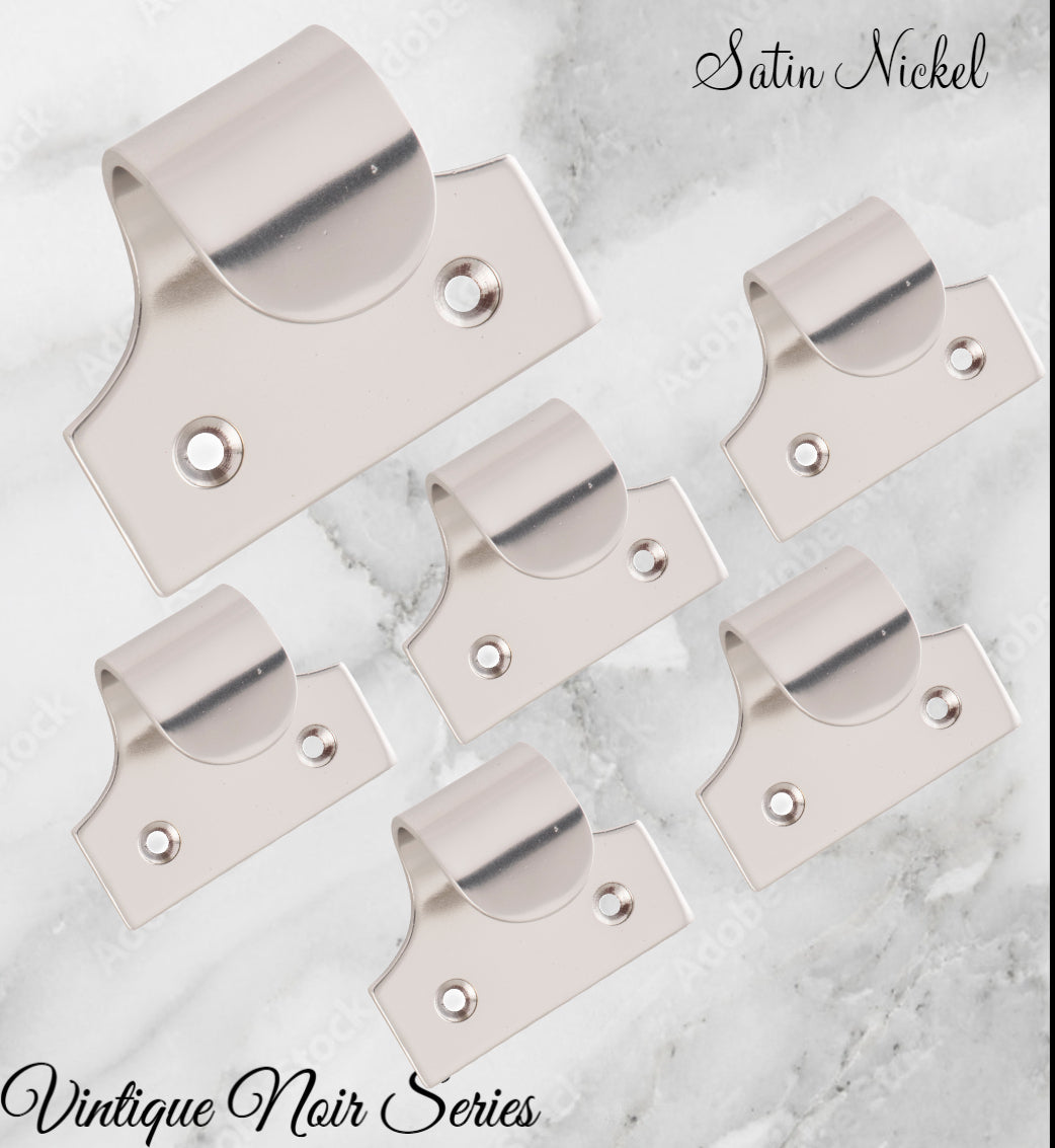 Regal SATIN NICKEL Traditional sash window lift 49mm x 40mm-Vintique Concepts