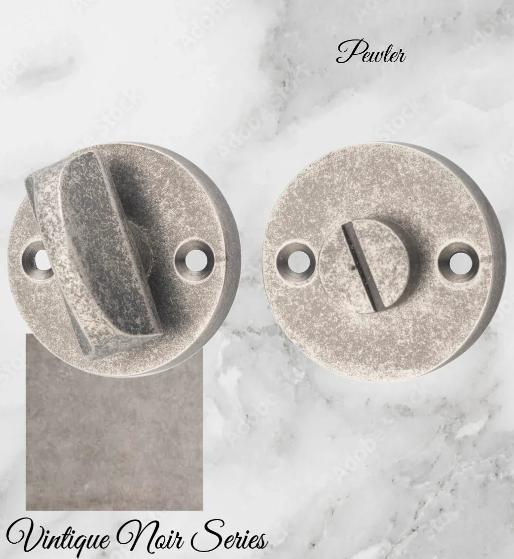 Round Privacy Turns 35mm Dia with spindle-Various finishes - Vintique Concepts
