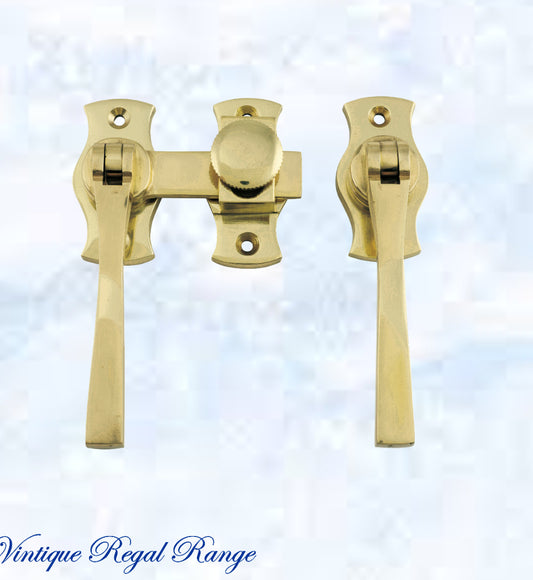 Polished Brass French door Square drop handle set-Vintique Concepts