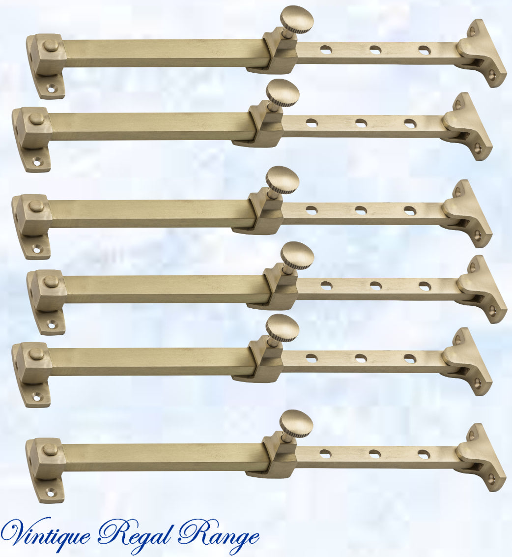 Standard Brass Telescopic window stay 200mm - 295mm Pin Type-Vintique Concepts