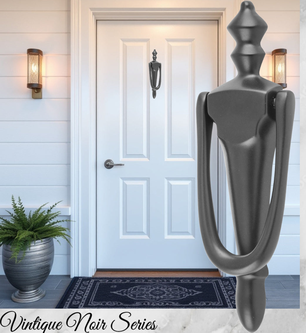MAYFAIR Matt Black Door Knocker-Vintique Concepts