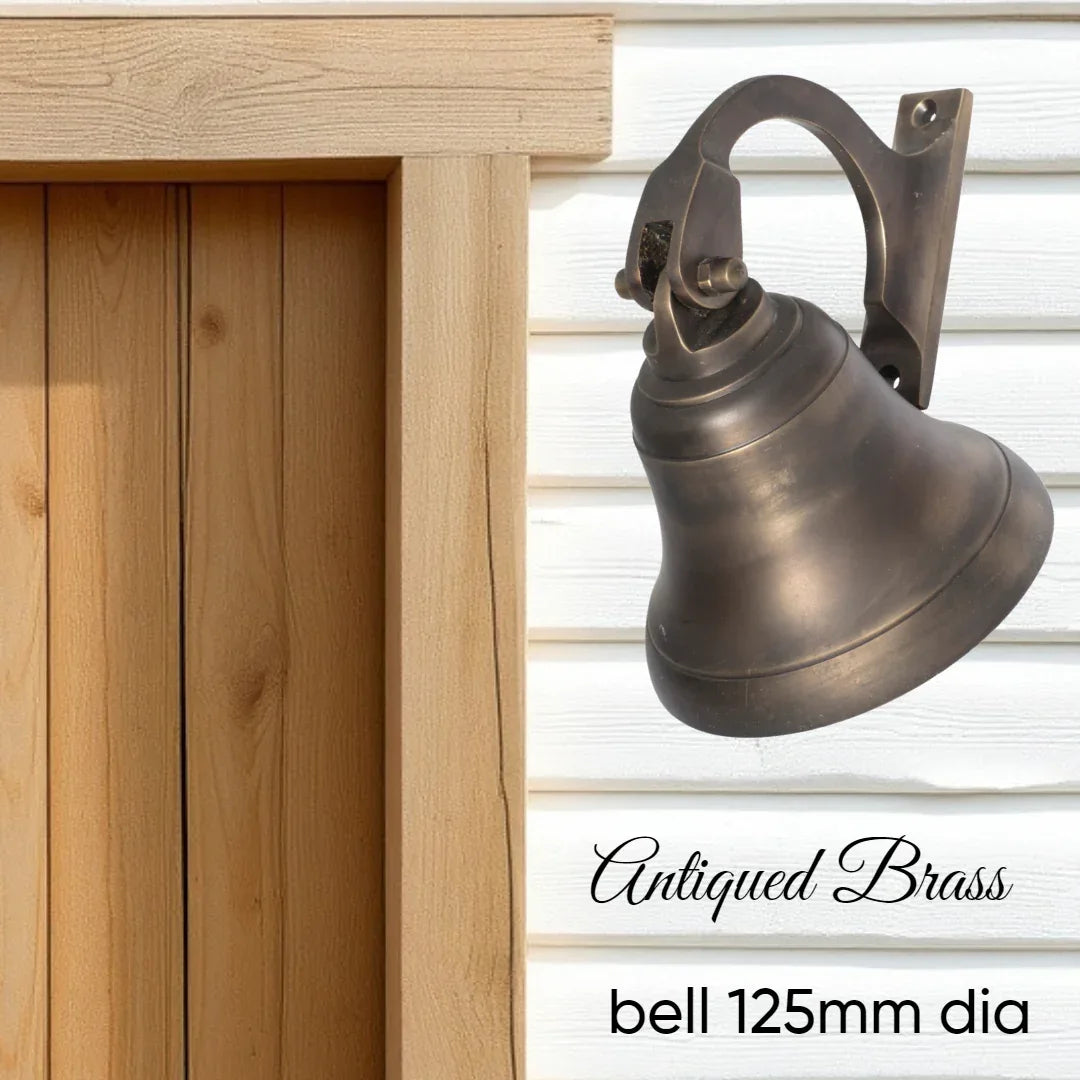 Antiqued Brass Classico ships Bell (125mm dia) - Vintique Concepts