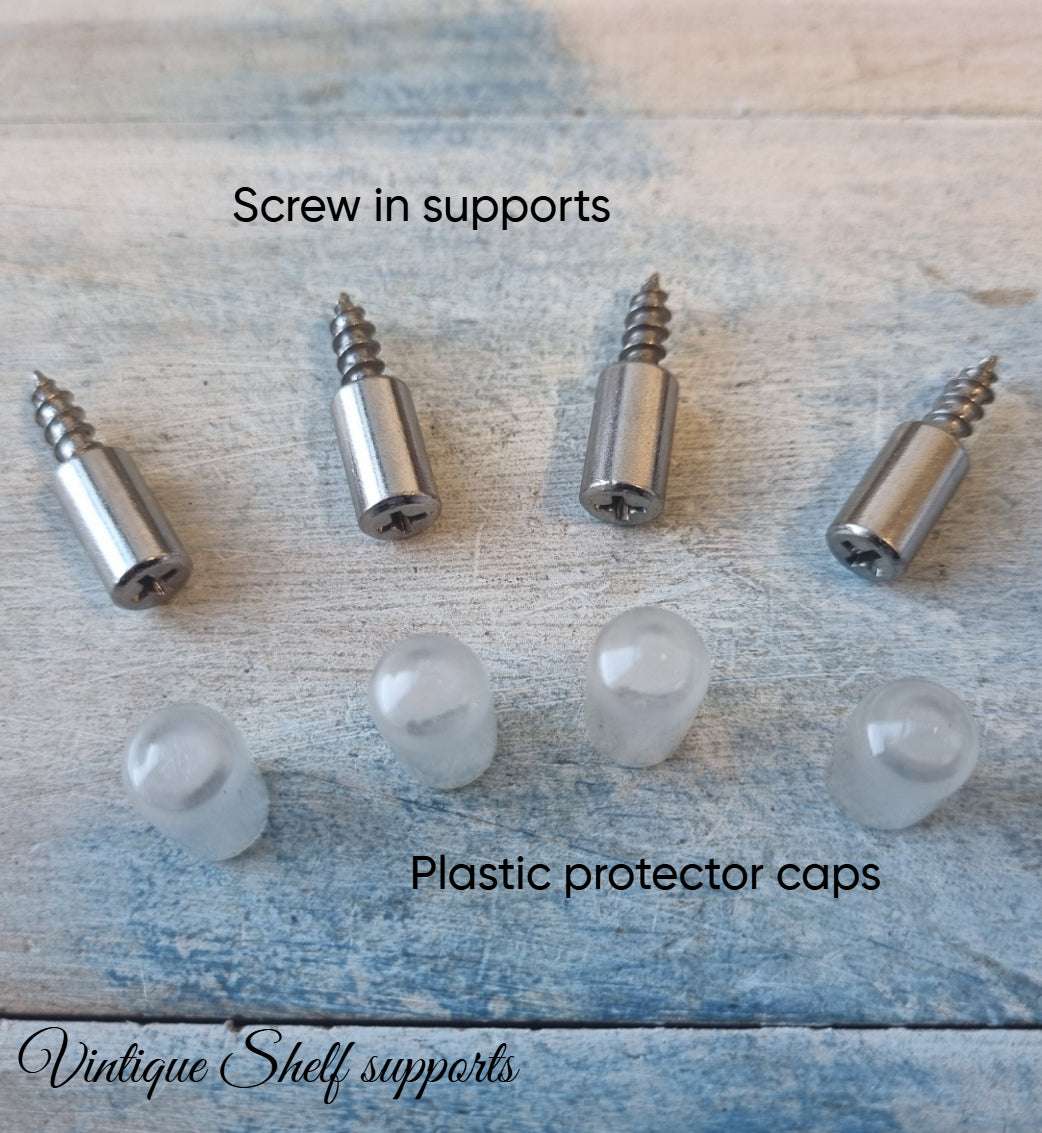 Self tapping Steel shelf supports with cover (pkt of 4)-Vintique Concepts