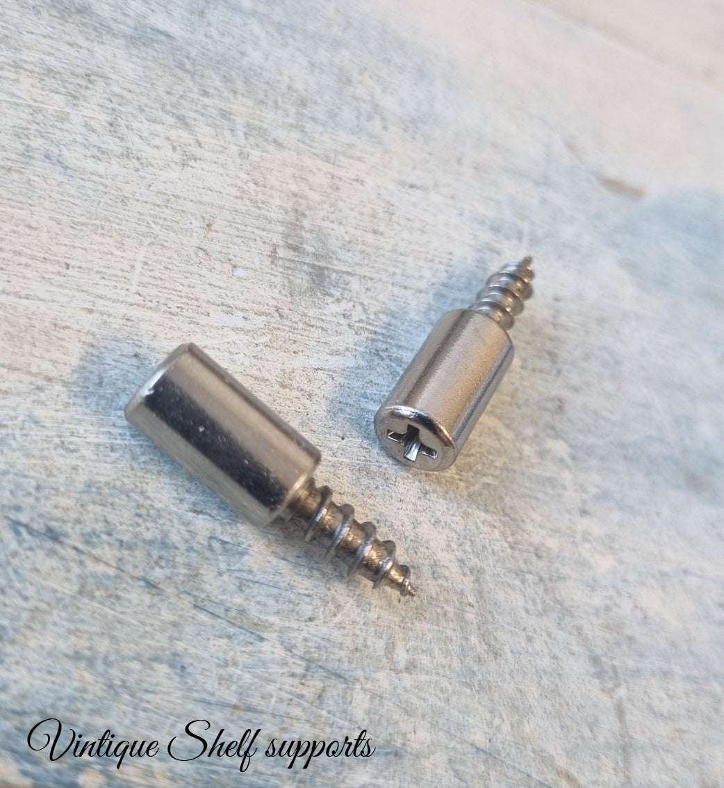 Self tapping Steel shelf supports with cover (pkt of 4)-Vintique Concepts