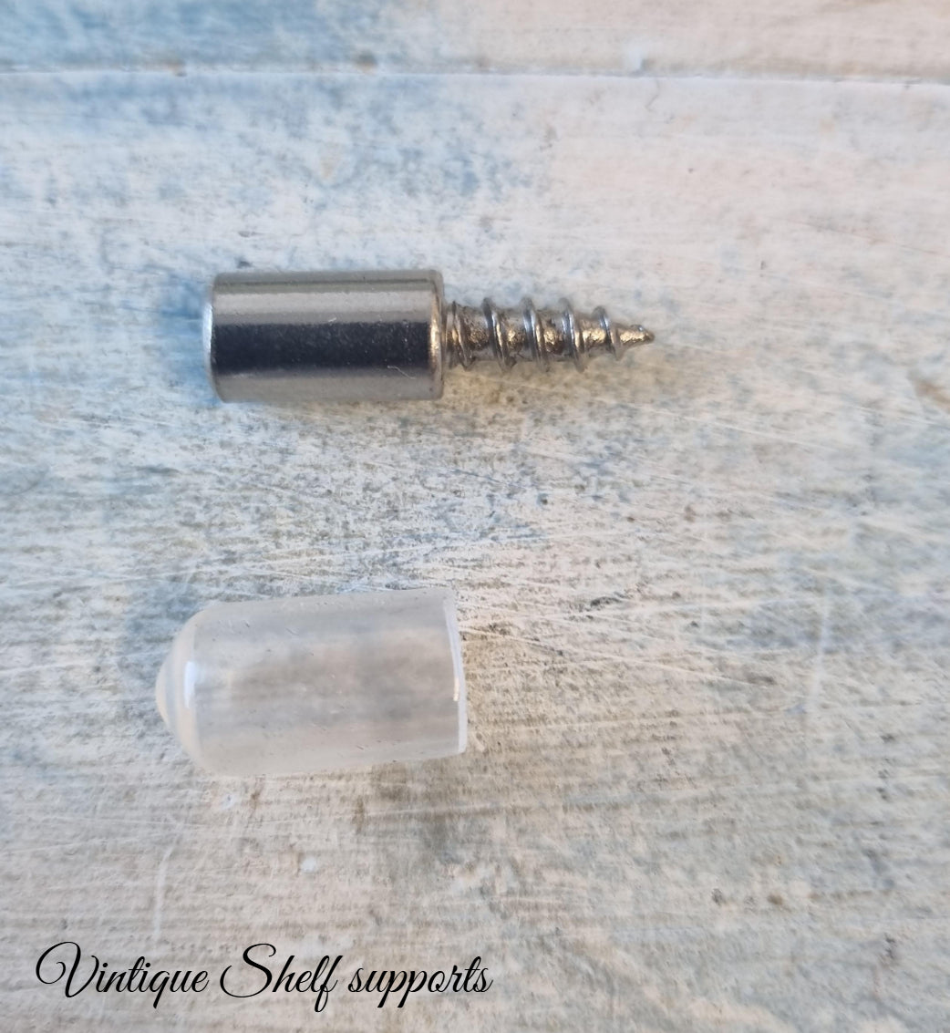 Self tapping Steel shelf supports with cover (pkt of 4)-Vintique Concepts