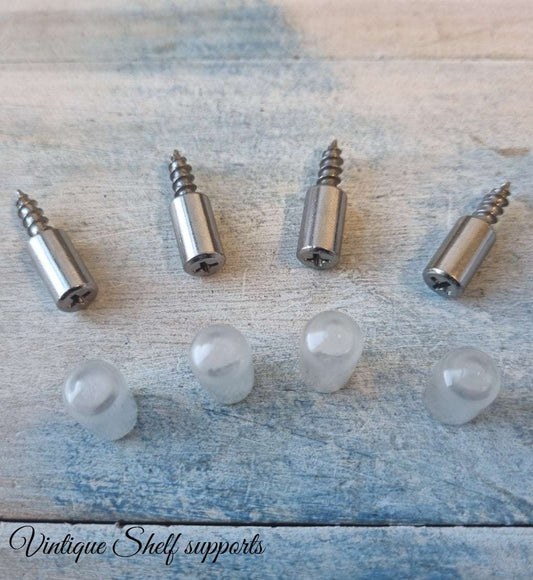 Self tapping Steel shelf supports with cover (pkt of 4)-Vintique Concepts