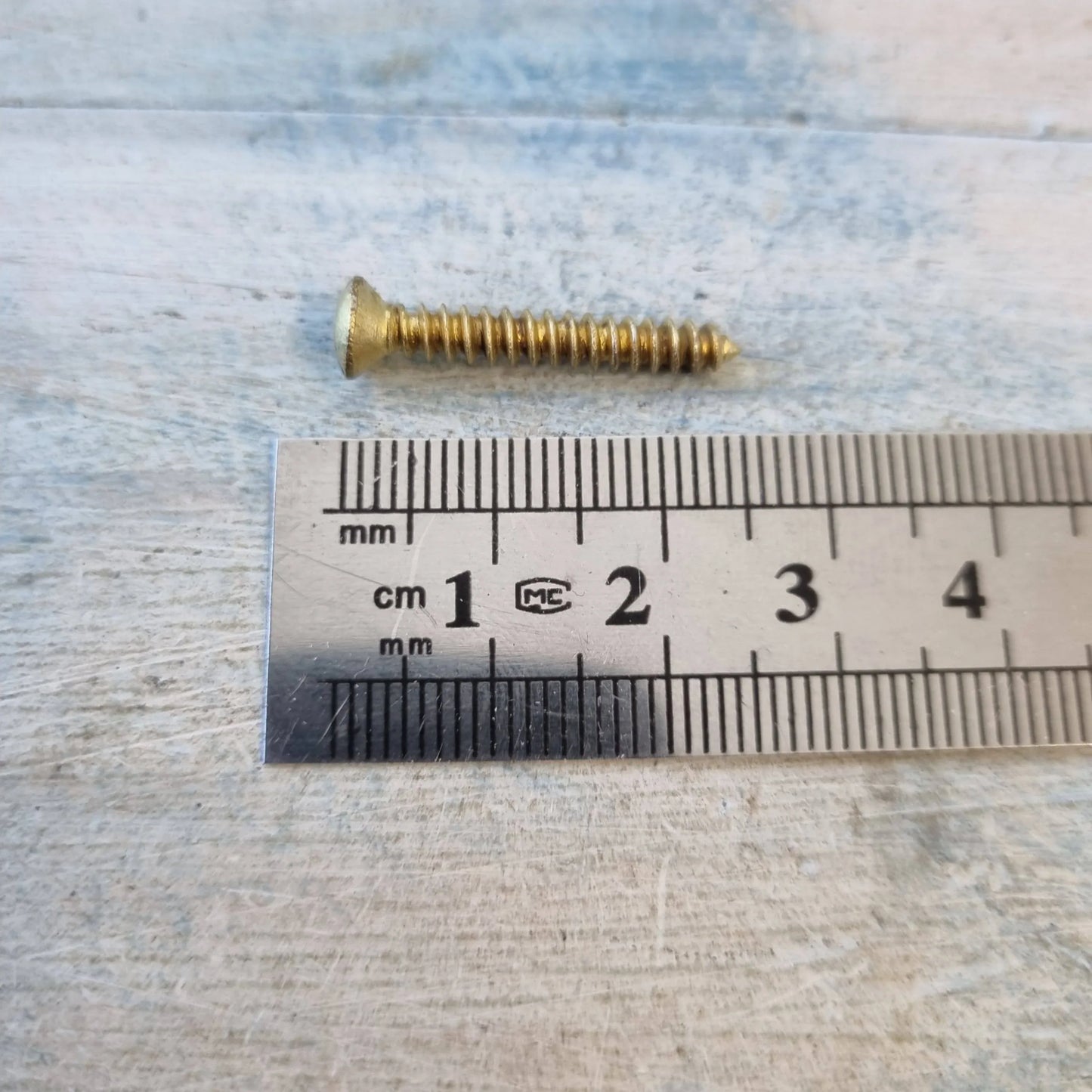 25mm 6 gauge Domed slot head Solid Brass wood screws - Vintique Concepts