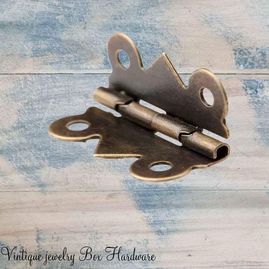 Atq Bronze Elizabeth Jewelry box hinge 24mm high