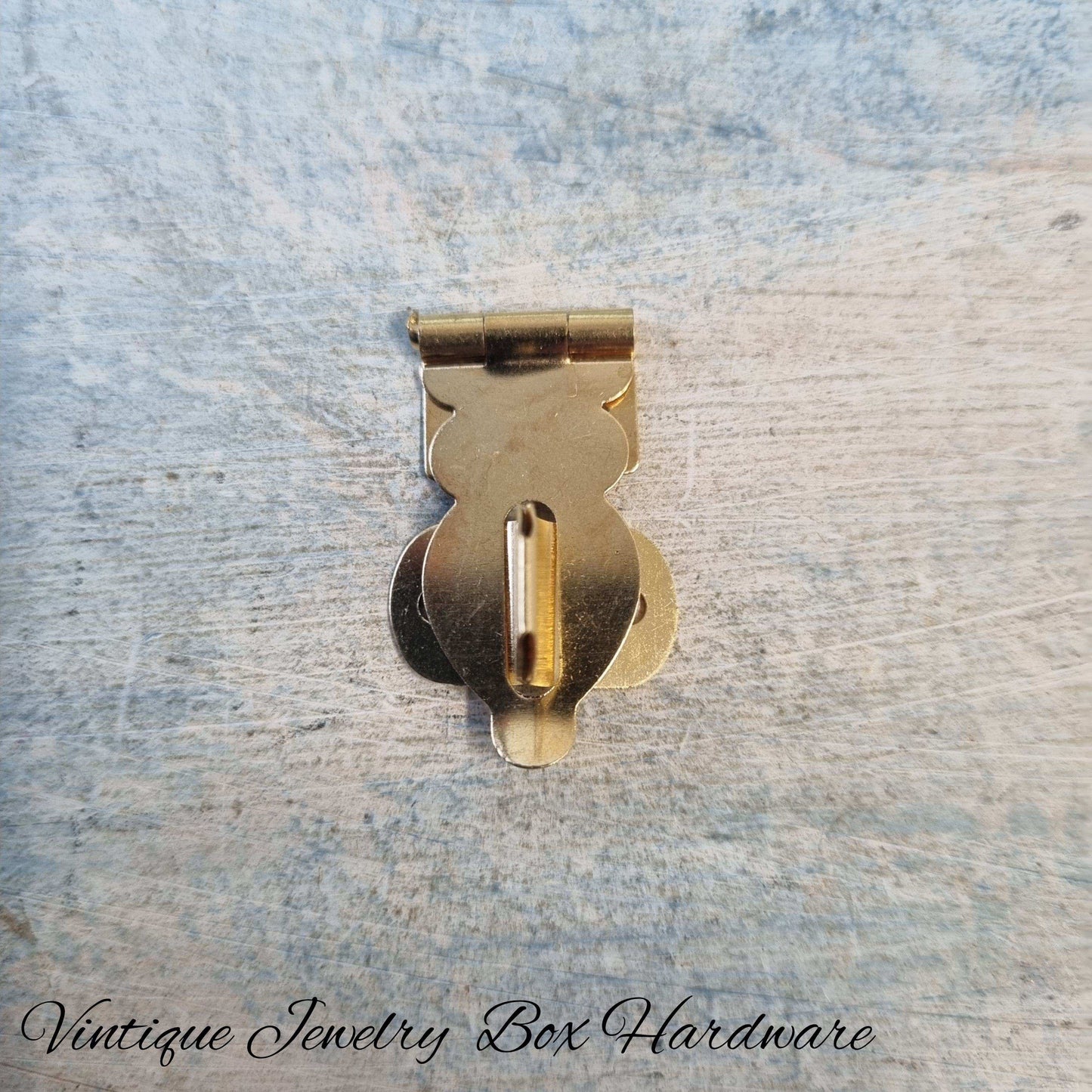 Libby's Vintage Brass jewelery Box Latch for padlock 27 x 19mm-Vintique Concepts