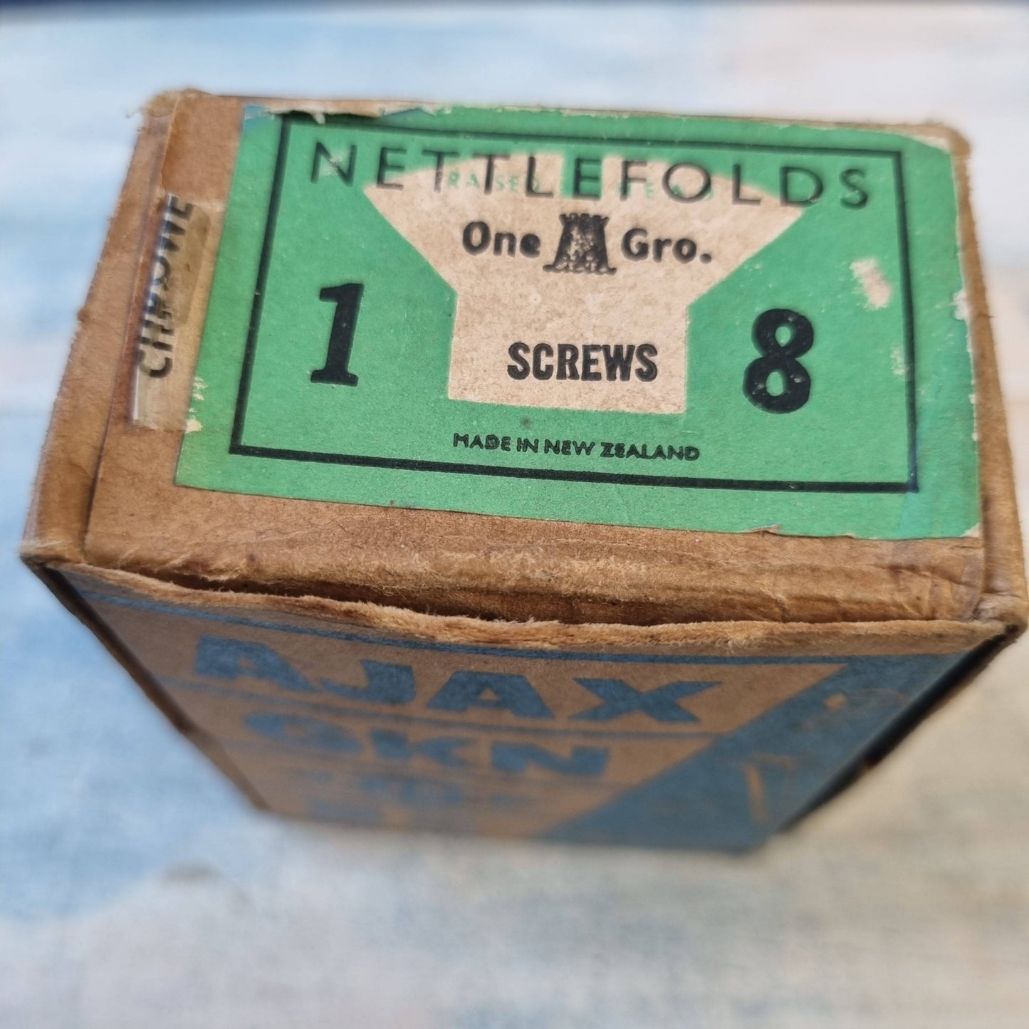 Antique Chrome Plated Brass Round head wood screws 1''(25.4mm) 8 gauge (pkt15)-Vintique Concepts