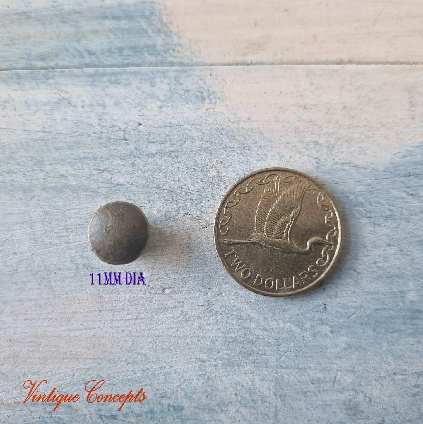 Antique Bronze Jewelry Box vintage knob 11mm dia - Vintique Concepts