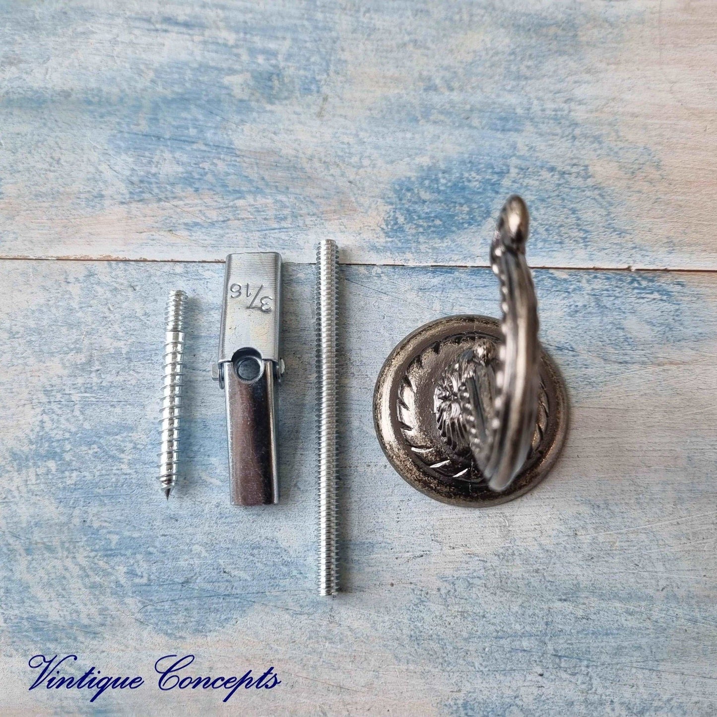 Antique Look Ornate Wall & Ceiling Hook 56mm long-Vintique Concepts