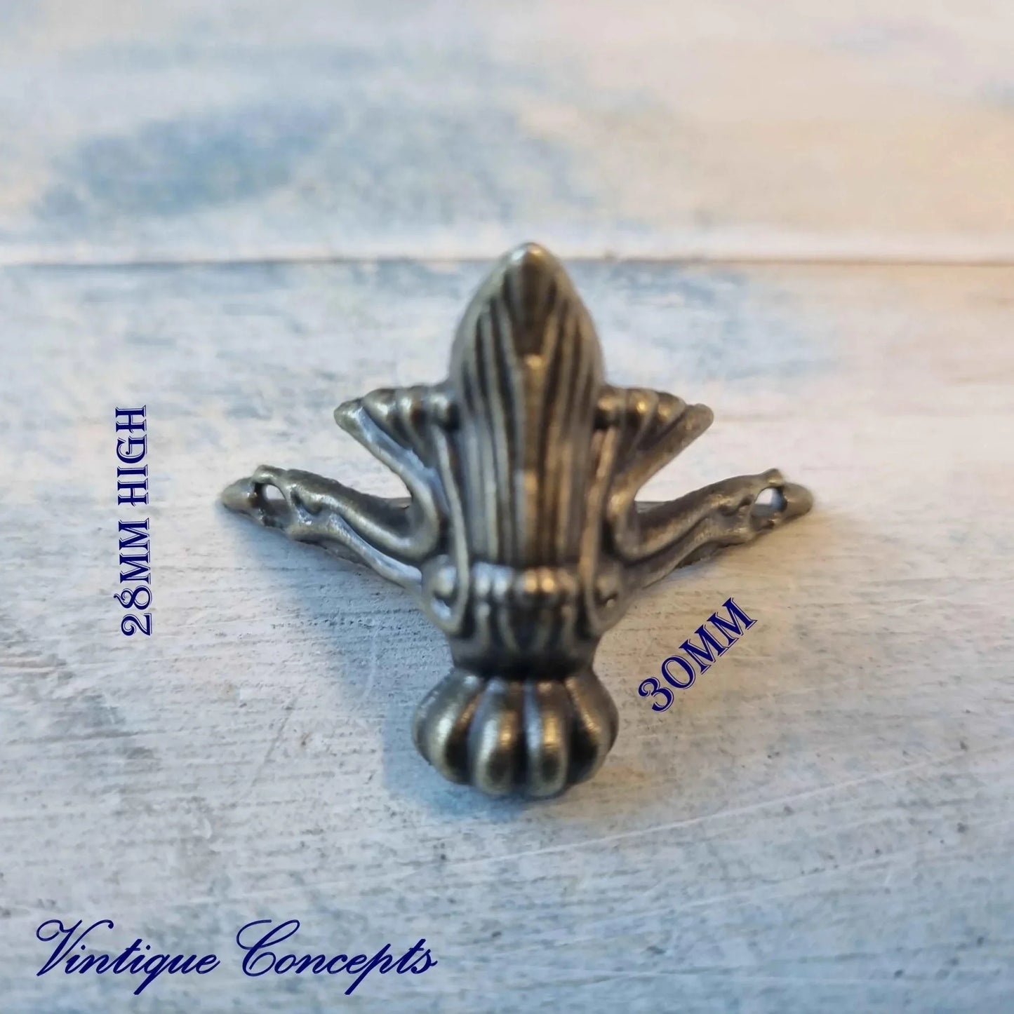 Antique Metal Feet for Jewelry Boxes -Bronze - Small Decorative Feet (Set of 4) - Vintique Concepts
