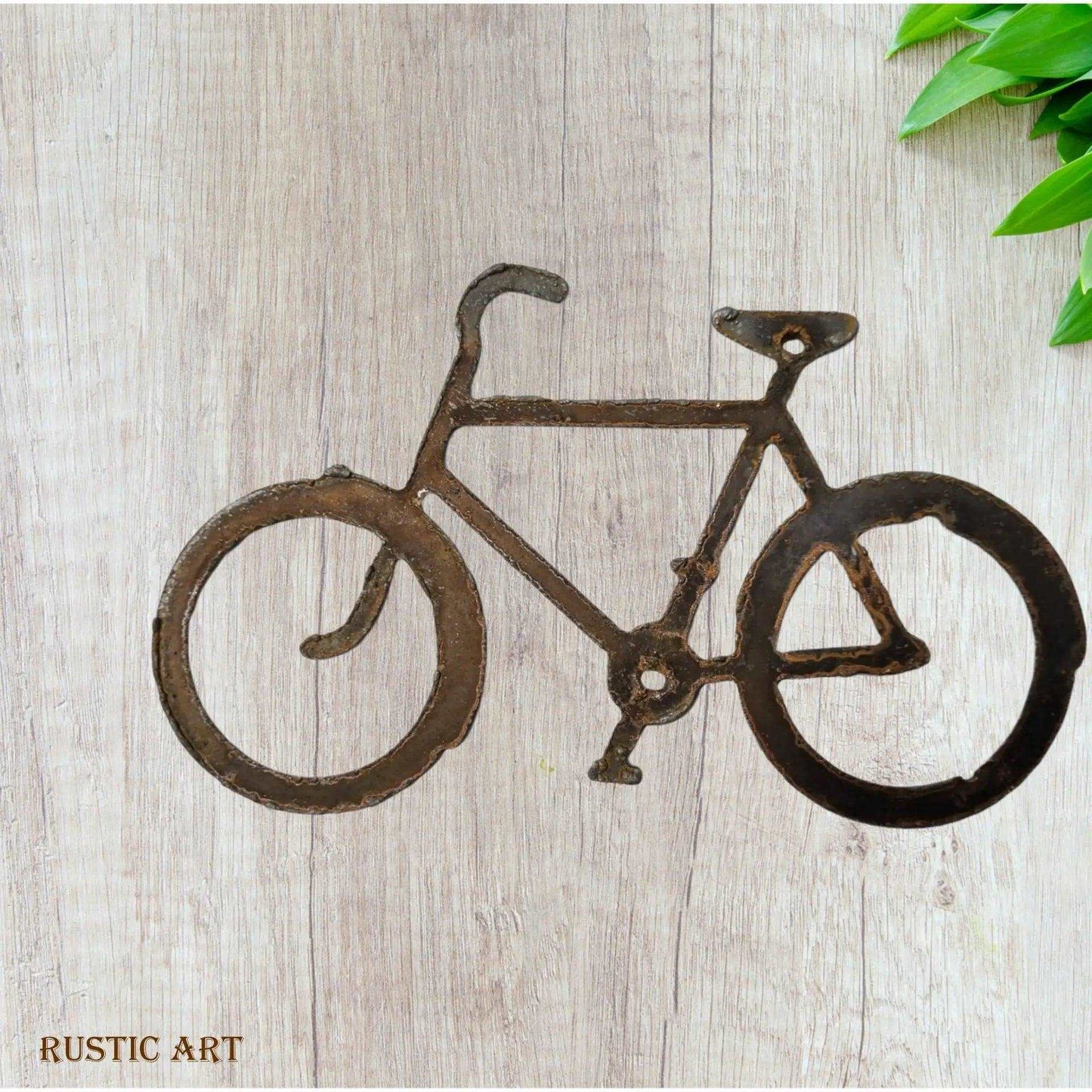 Bicycle -Rusty metal art 203mm x 110mm-Vintique Concepts
