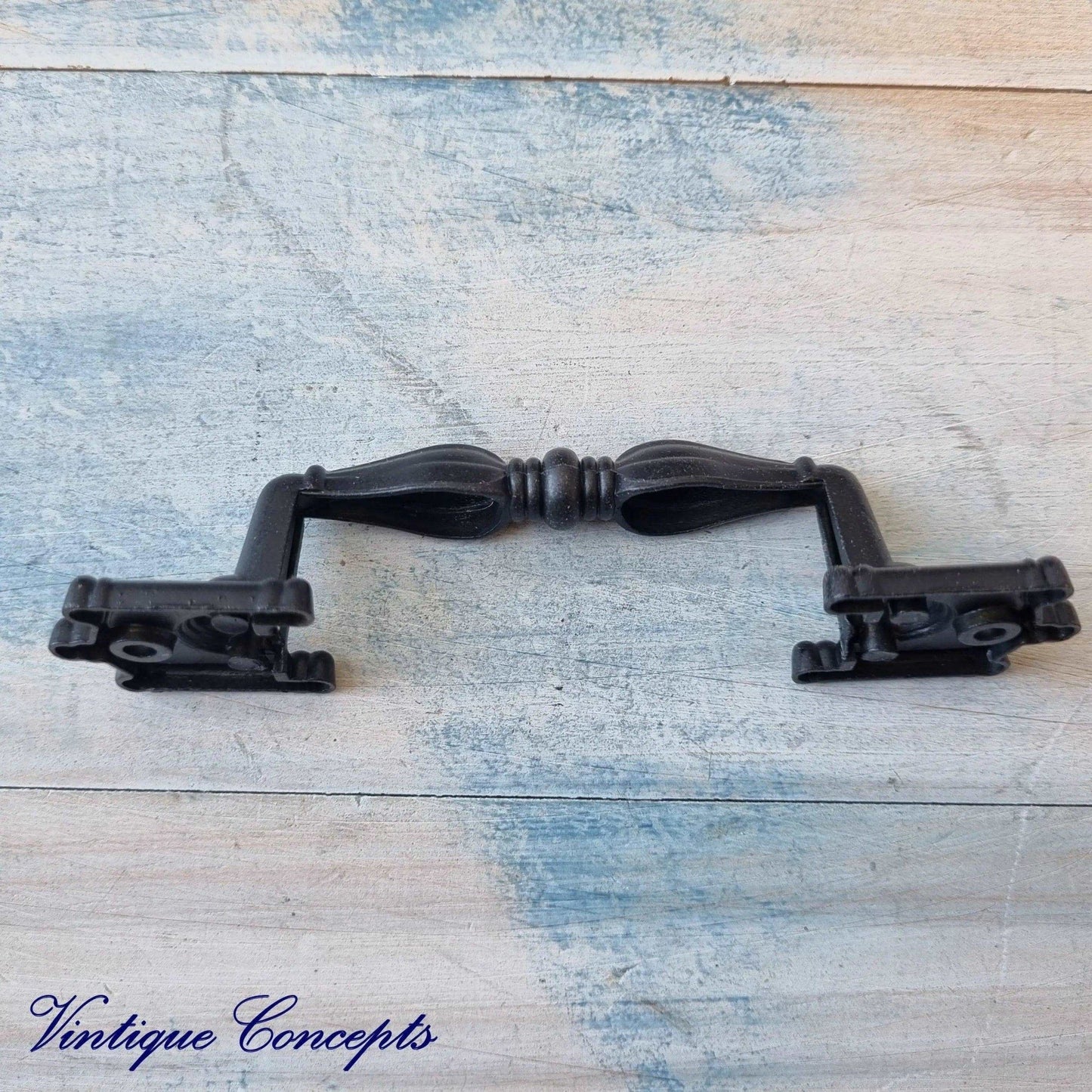 BLACK Edwardian Cabinet or drawer handle 120mm-Vintique Concepts