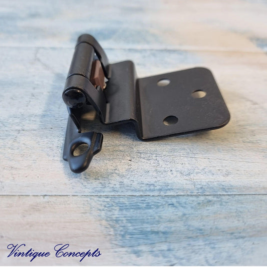 Black Inset Self-Closing Overlay Hinges 72mm x 57mm-Vintique Concepts