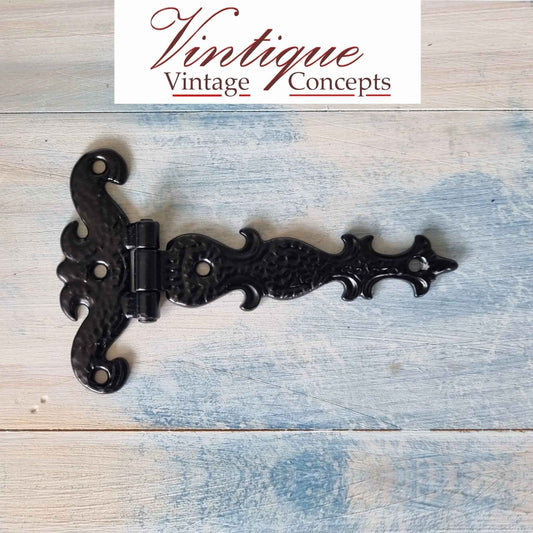Black Ornate (Fancy ) T-Hinge 114mm x 75mm
