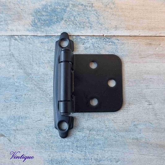 Black Self-Closing Overlay Hinges 72mm x 46mm-Vintique Concepts