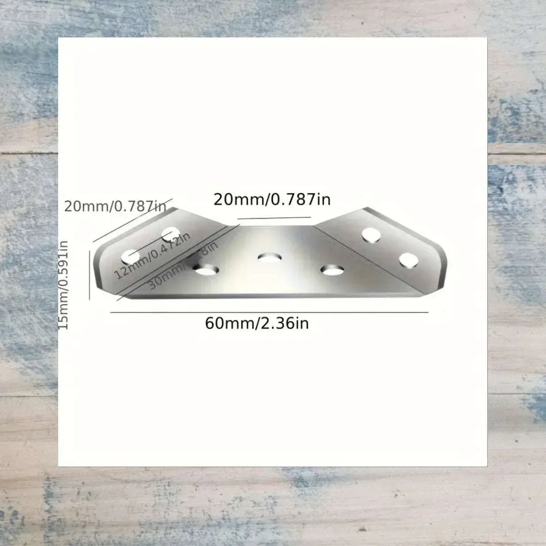 Stainless Steel Corner Bracket / Brace 46x46mm for Durable Support - Vintique Concepts