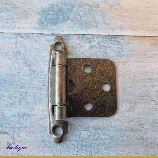 Bronze Self-Closing Overlay Hinges 72mm x 46mm-Vintique Concepts