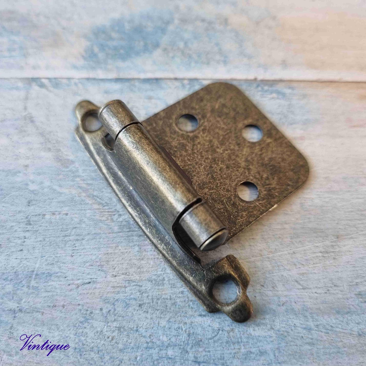 Bronze Self-Closing Overlay Hinges 72mm x 46mm-Vintique Concepts